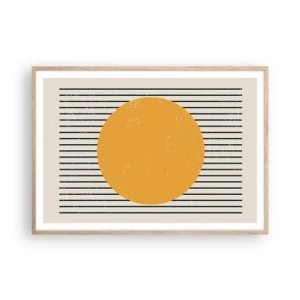 Een poster in een licht eiken lijst - De kracht van eenvoud - 100x70 cm