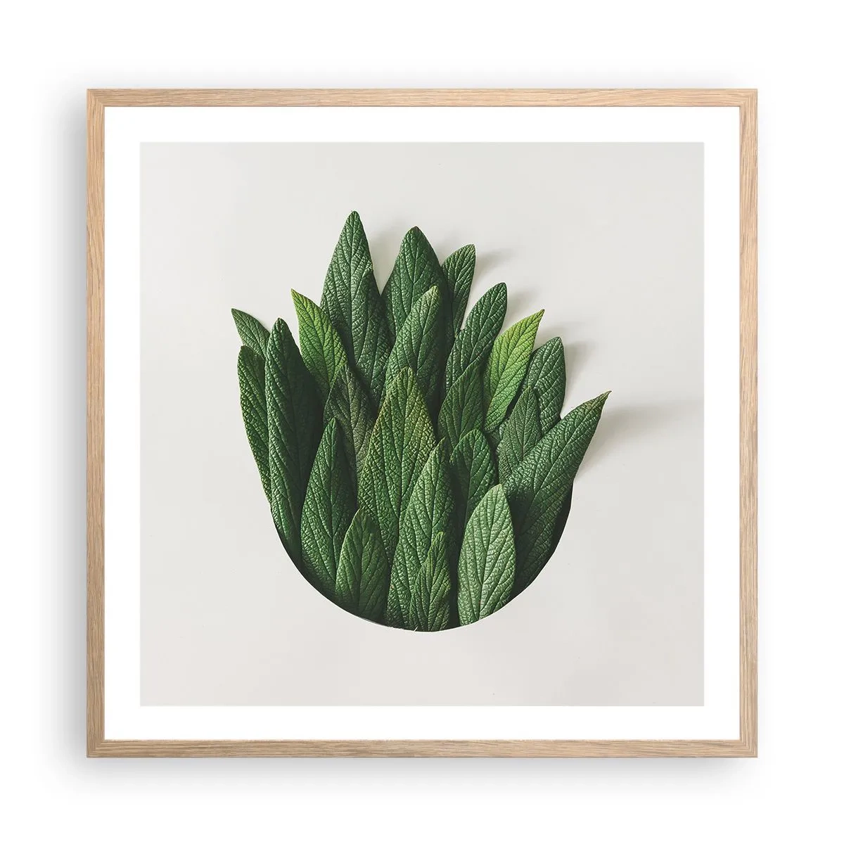 Een poster in een licht eiken lijst - Ongebreidelde nieuwsgierigheid - 60x60 cm