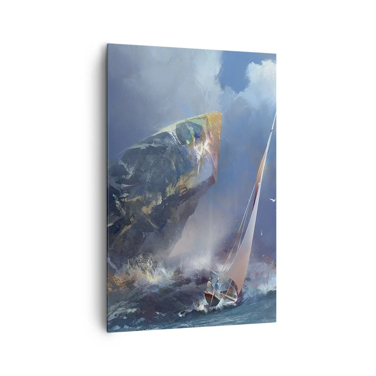 Schilderen op canvas - Wie de moed heeft, wint - 80x120 cm