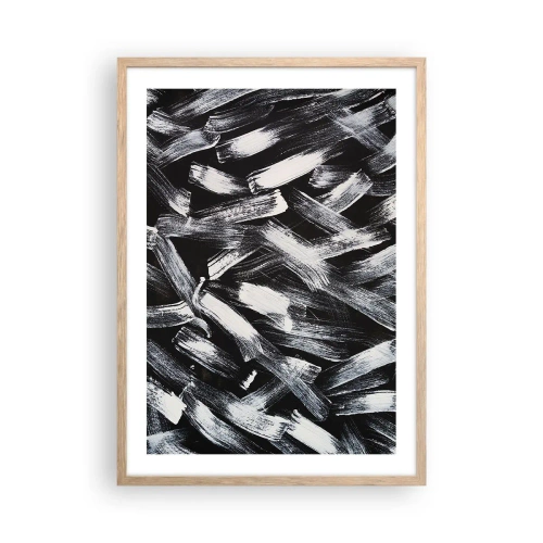 Een poster in een licht eiken lijst - Abstractie in de industriële spirit - 50x70 cm