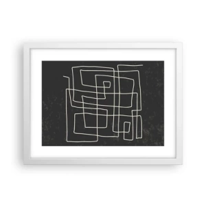 Poster in een witte lijst - Niet zo eenvoudig - 40x30 cm