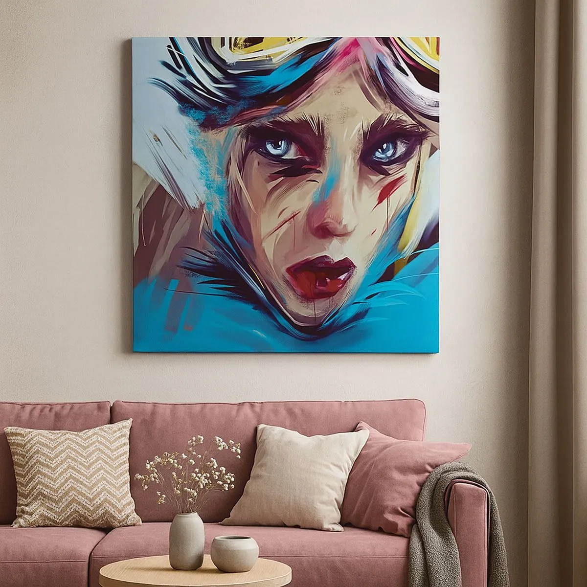 Schilderen op canvas - Straatvechter - 30x30 cm