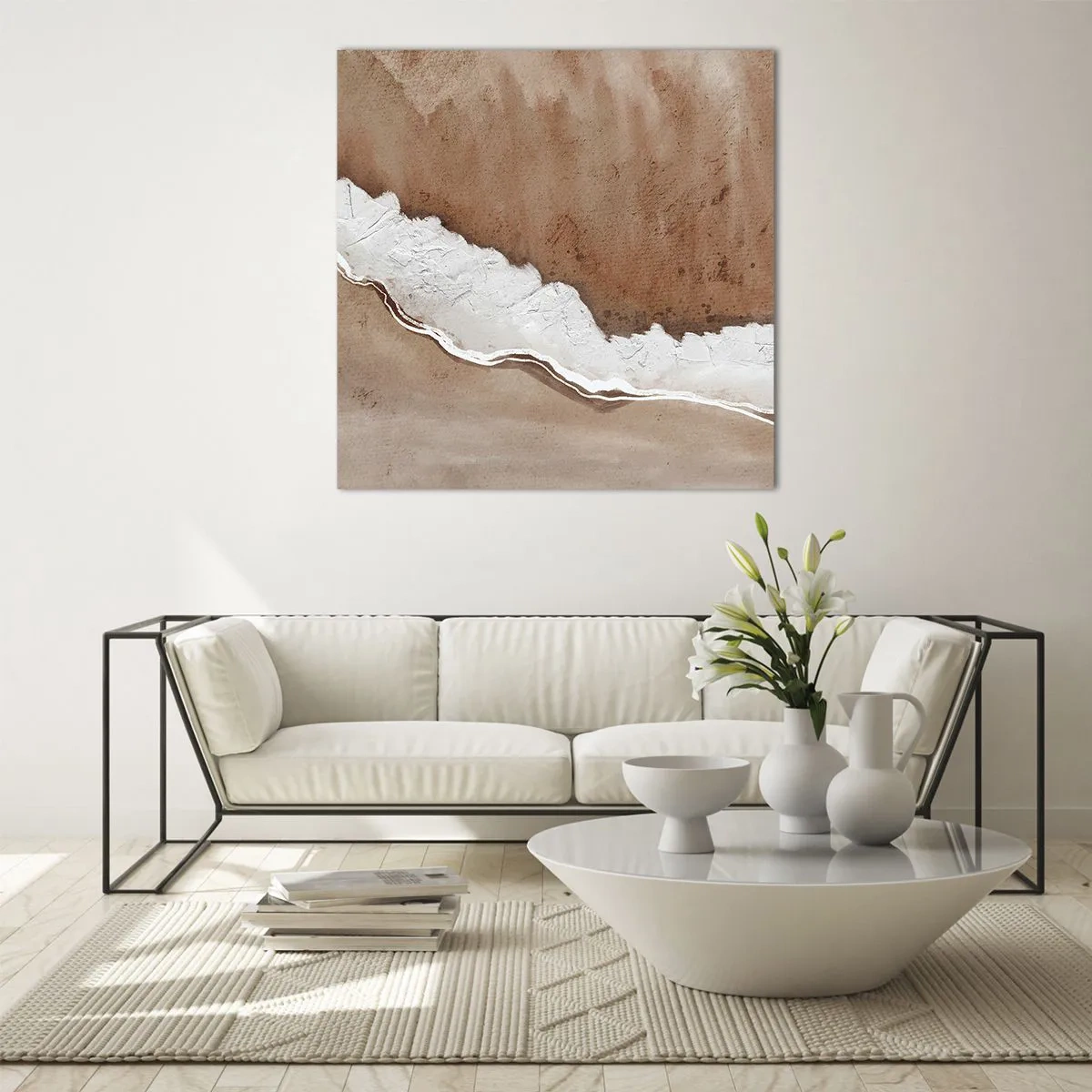 Schilderen op glas - In aardetinten - 70x70 cm