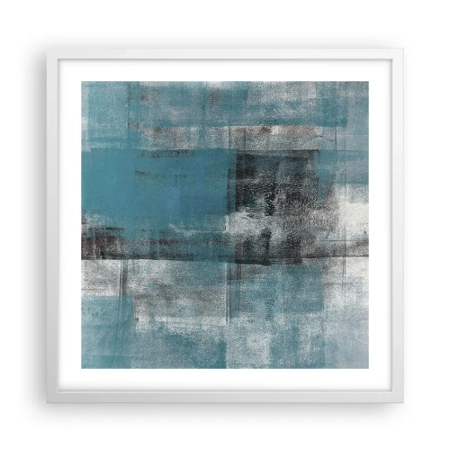 Poster in een witte lijst - Water en lucht - 50x50 cm