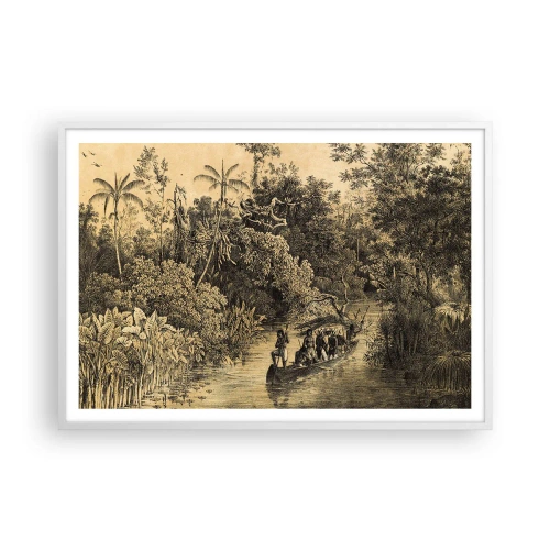 Poster in een witte lijst - Expeditie naar de bron - 100x70 cm