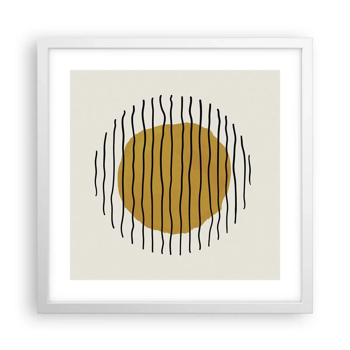 Poster in een witte lijst - Abstractie trillend van warmte - 40x40 cm