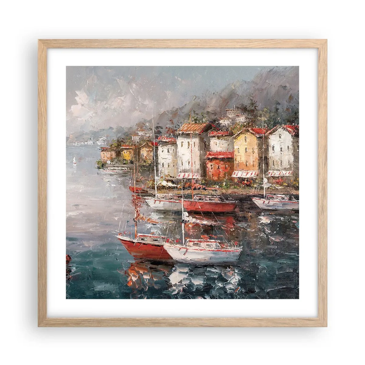 Een poster in een licht eiken lijst - Romantisch toevluchtsoord - 50x50 cm