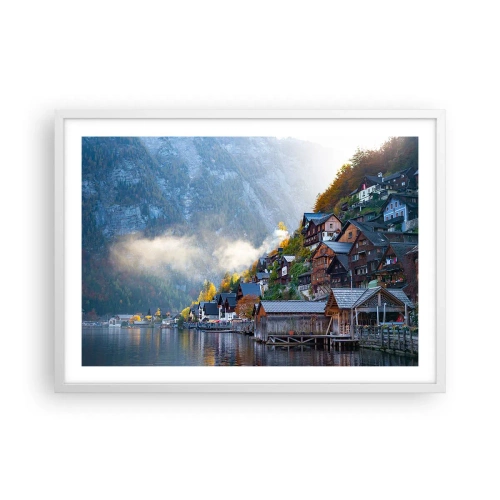 Poster in een witte lijst - Alpine sfeer - 70x50 cm