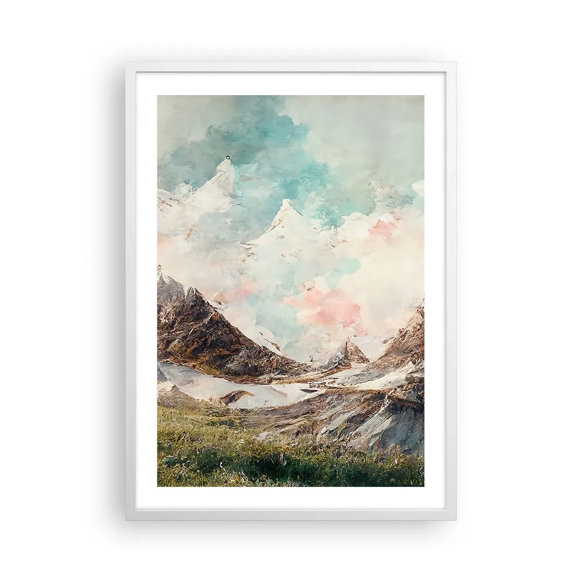 Poster in een witte lijst - Rotsbladen - 50x70 cm