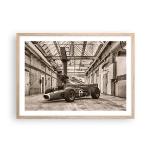 Een poster in een licht eiken lijst - De rust van de winnaar - 70x50 cm