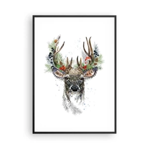 Poster in een zwarte lijst - In een feestelijk gewaad - 70x100 cm