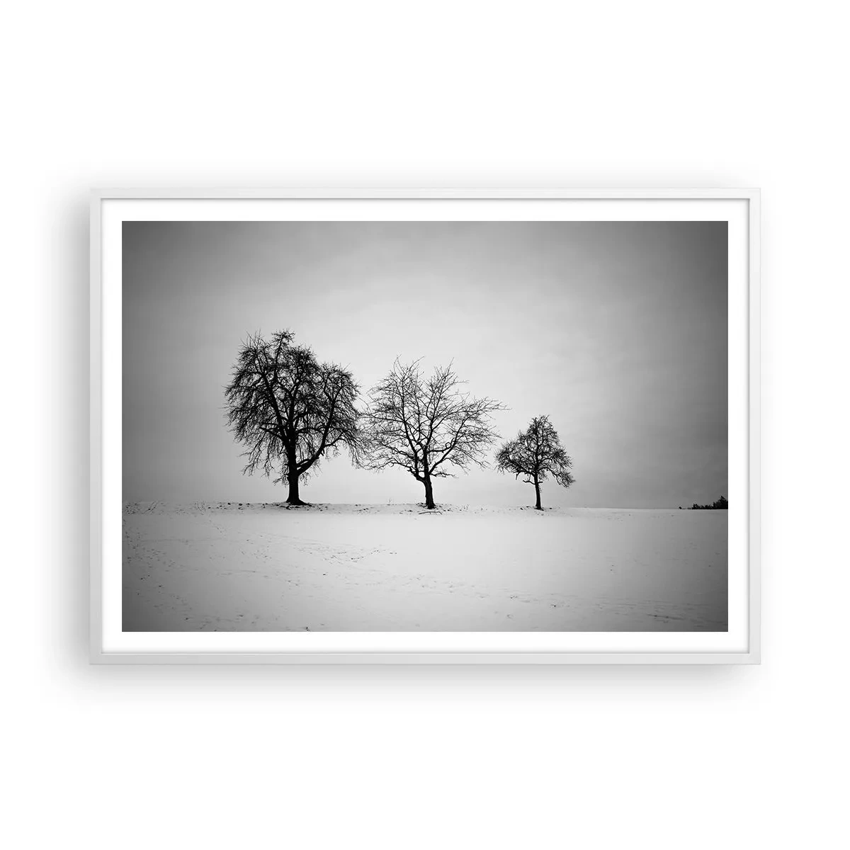 Poster in een witte lijst - Waar dromen ze over? - 100x70 cm