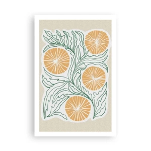 Poster - Etnisch met een vleugje abstractie - 61x91 cm