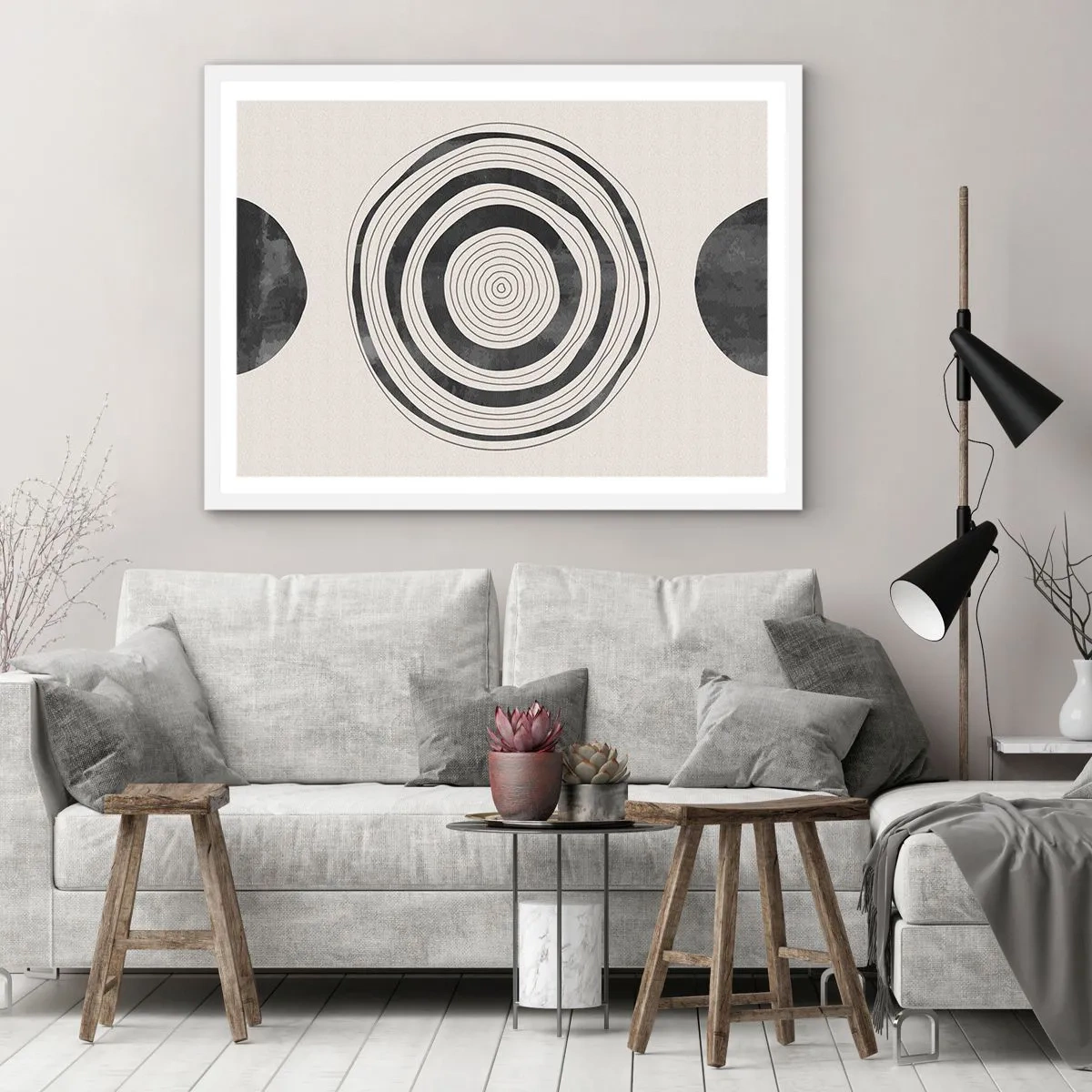 Poster in een witte lijst - Wat belangrijk is, is wat er tussenin zit - 40x30 cm