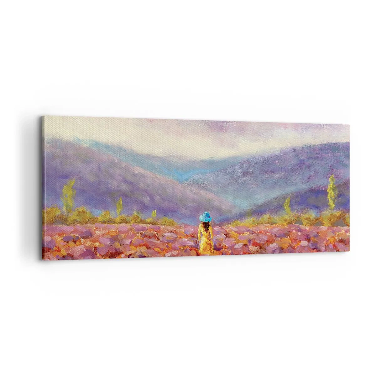 Schilderen op canvas - In een lavendelwereld - 100x40 cm
