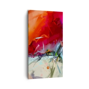 Schilderen op canvas - Een explosie van licht en kleuren - 45x80 cm
