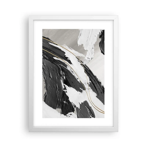 Poster in een witte lijst - Abstractie op grote schaal - 30x40 cm