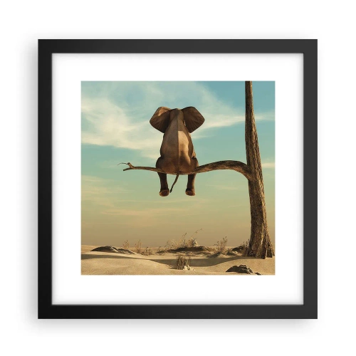 Poster in een zwarte lijst - Een nieuw gezichtspunt - 30x30 cm