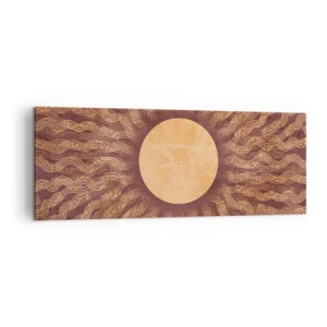 Schilderen op canvas - Zon icoon - 140x50 cm