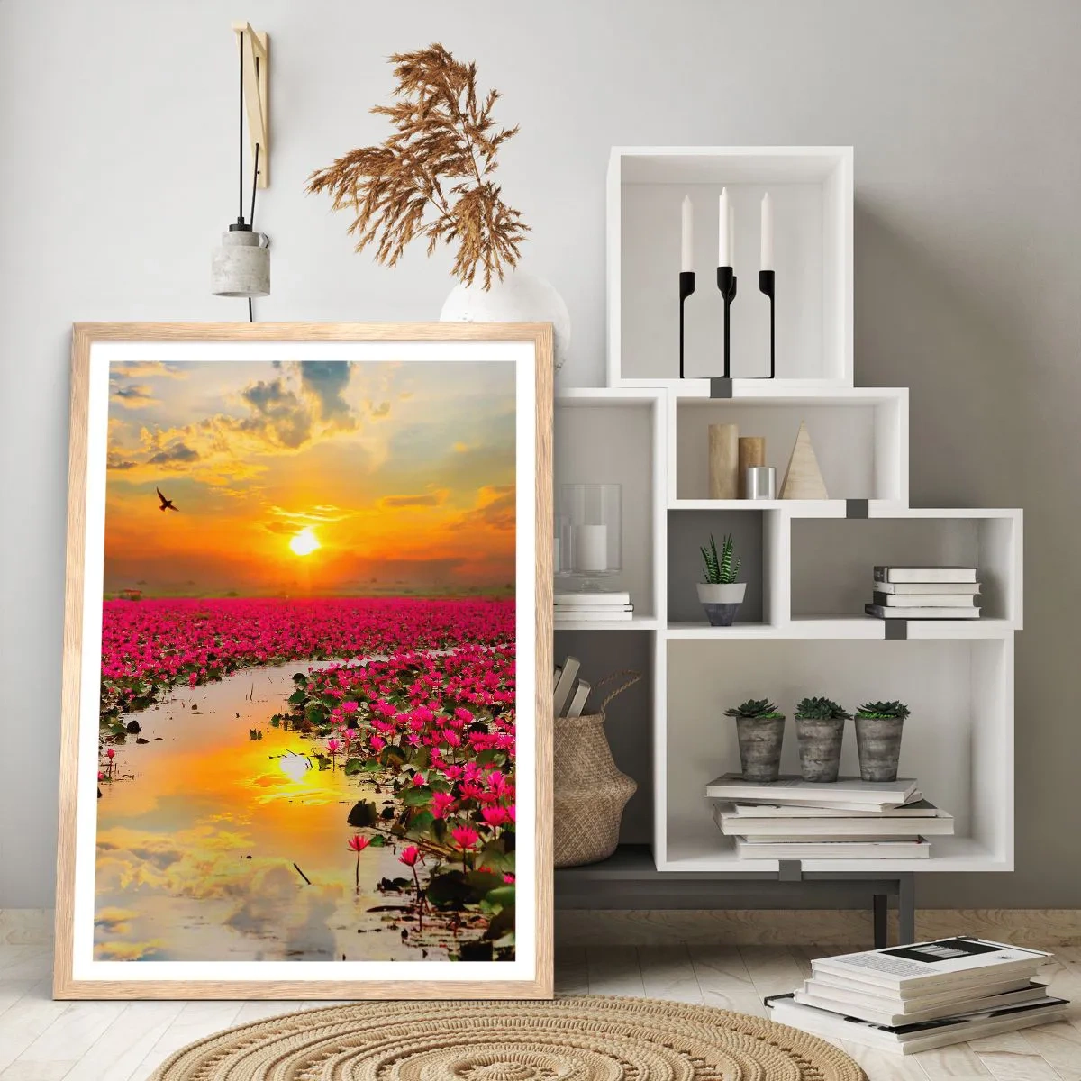 Een poster in een licht eiken lijst - Het geheime leven van het meer - 30x40 cm