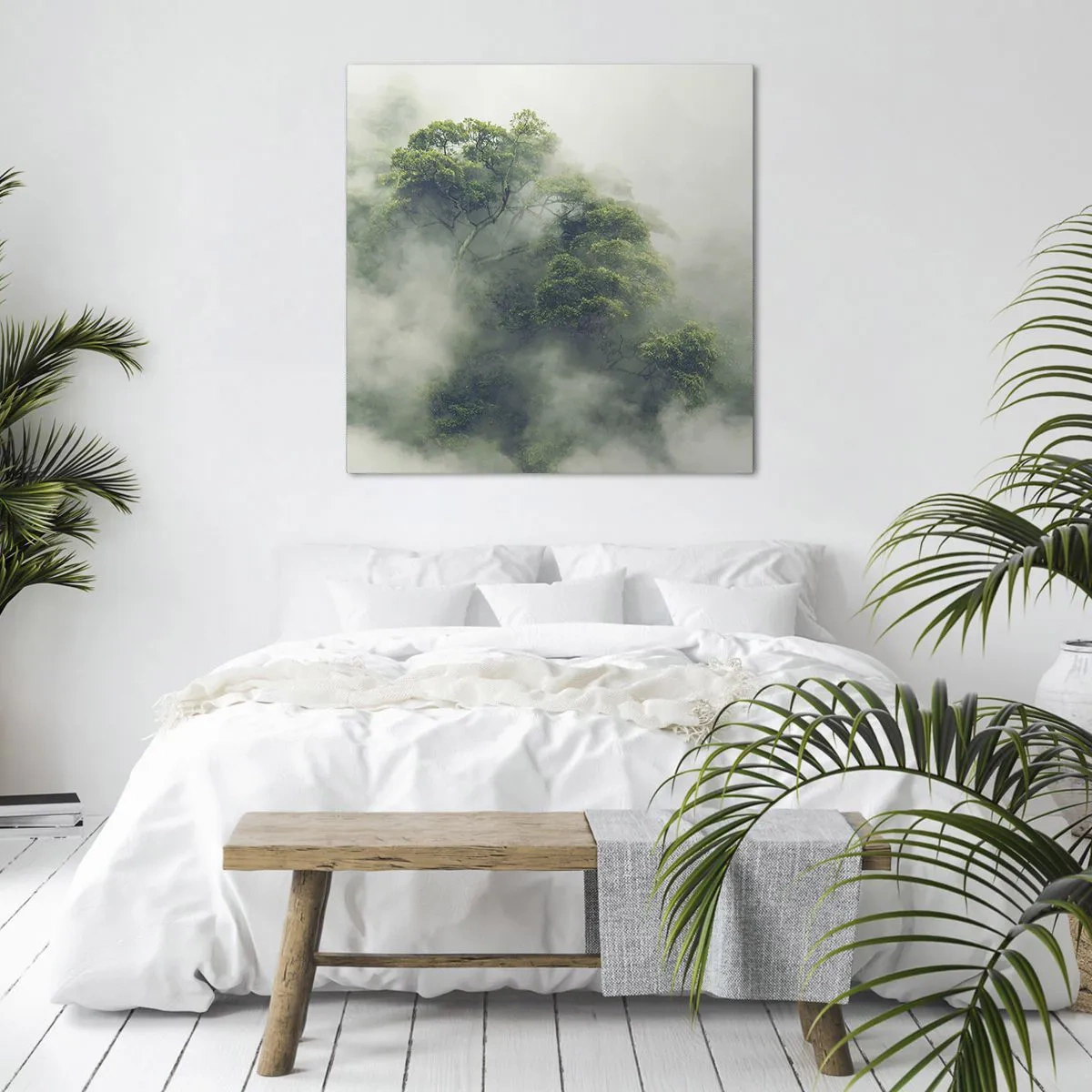Schilderen op canvas - In mist gehuld - 60x60 cm