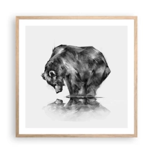 Een poster in een licht eiken lijst - Leuk om een geliefde persoon te zien - 60x60 cm