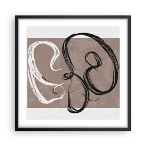 Poster in een zwarte lijst - Compositie – de zoektocht naar volheid - 50x50 cm