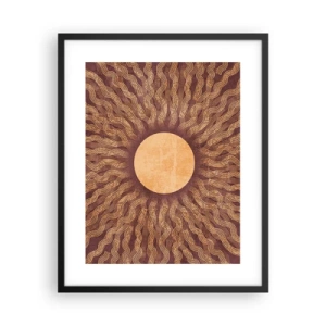 Poster in een zwarte lijst - Zon icoon - 40x50 cm