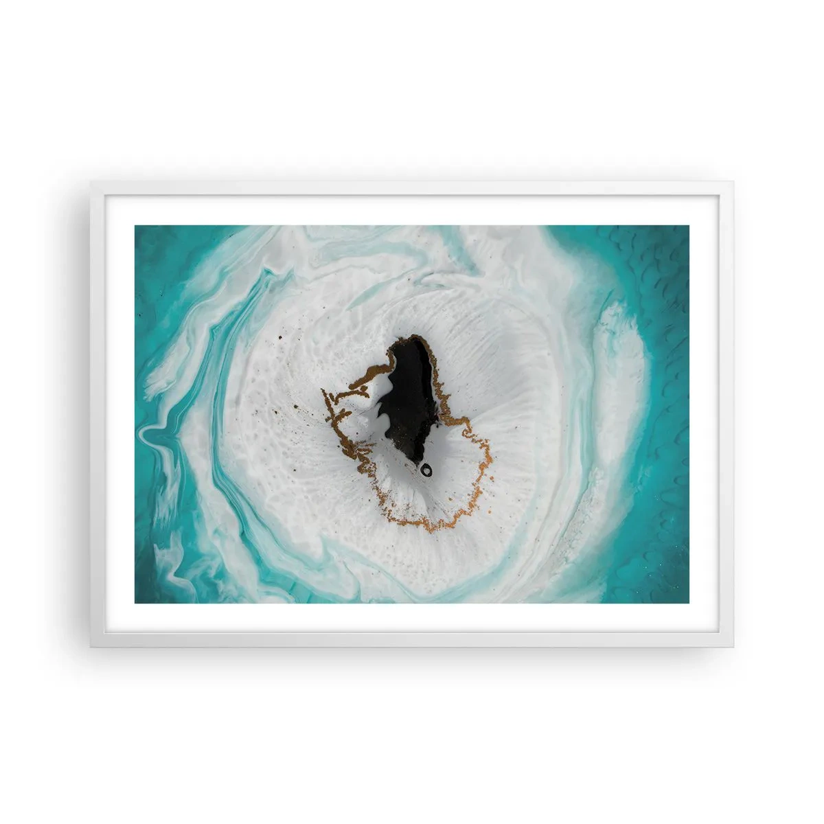 Poster in een witte lijst - Binnendringen - 70x50 cm