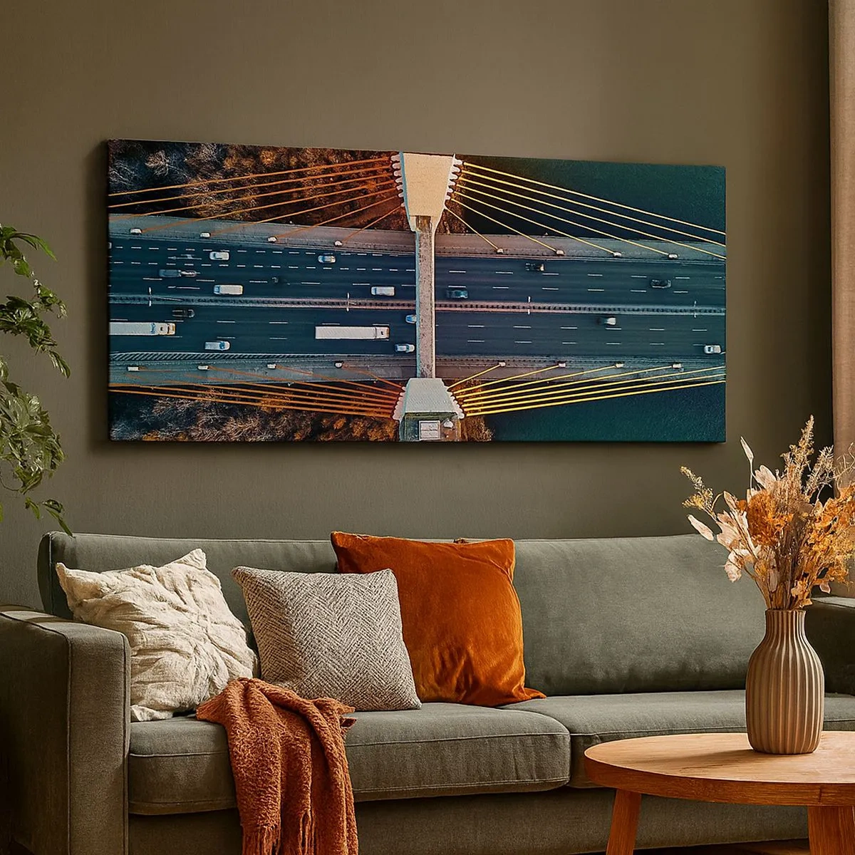 Schilderen op canvas - BEYOND the waters, beyond the forest - 100x40 cm