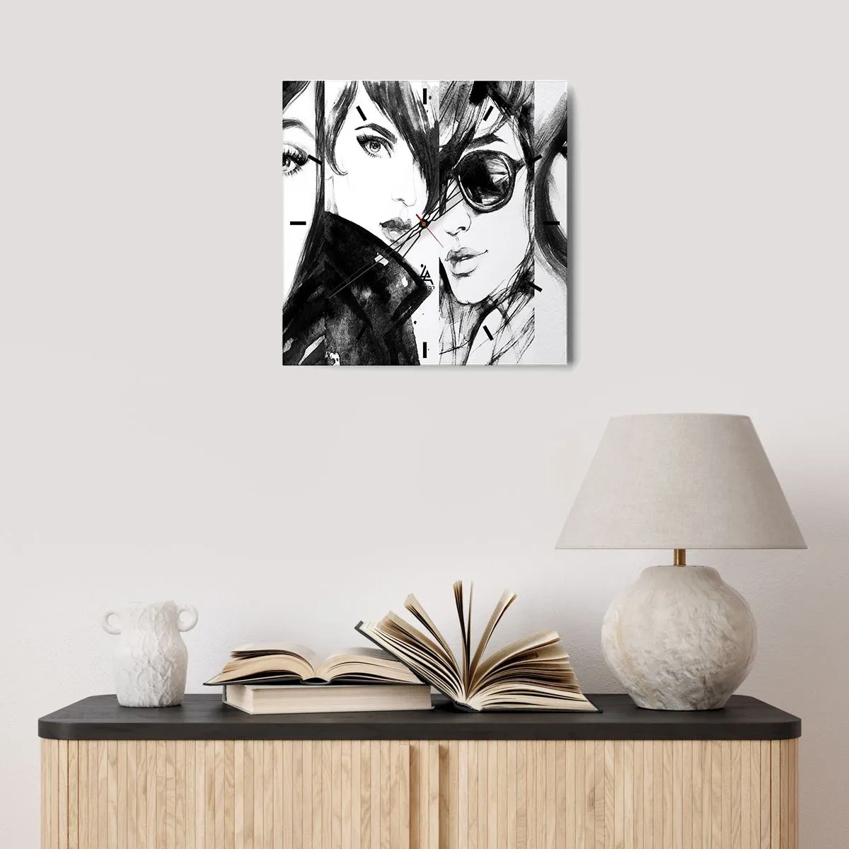 Wandklok - Klok - Schoonheid vermenigvuldigd - 30x30 cm