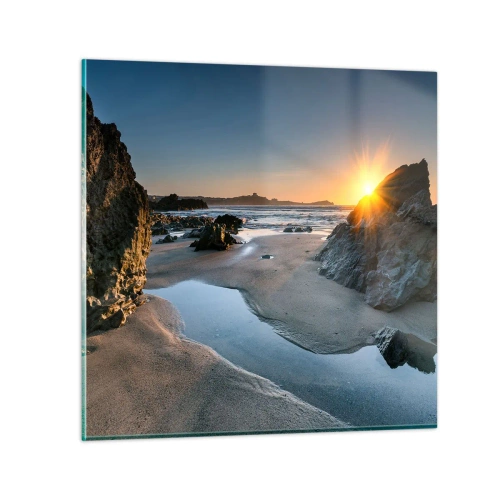 Schilderen op glas - Onaangeroerd door een menselijke hand - 70x70 cm