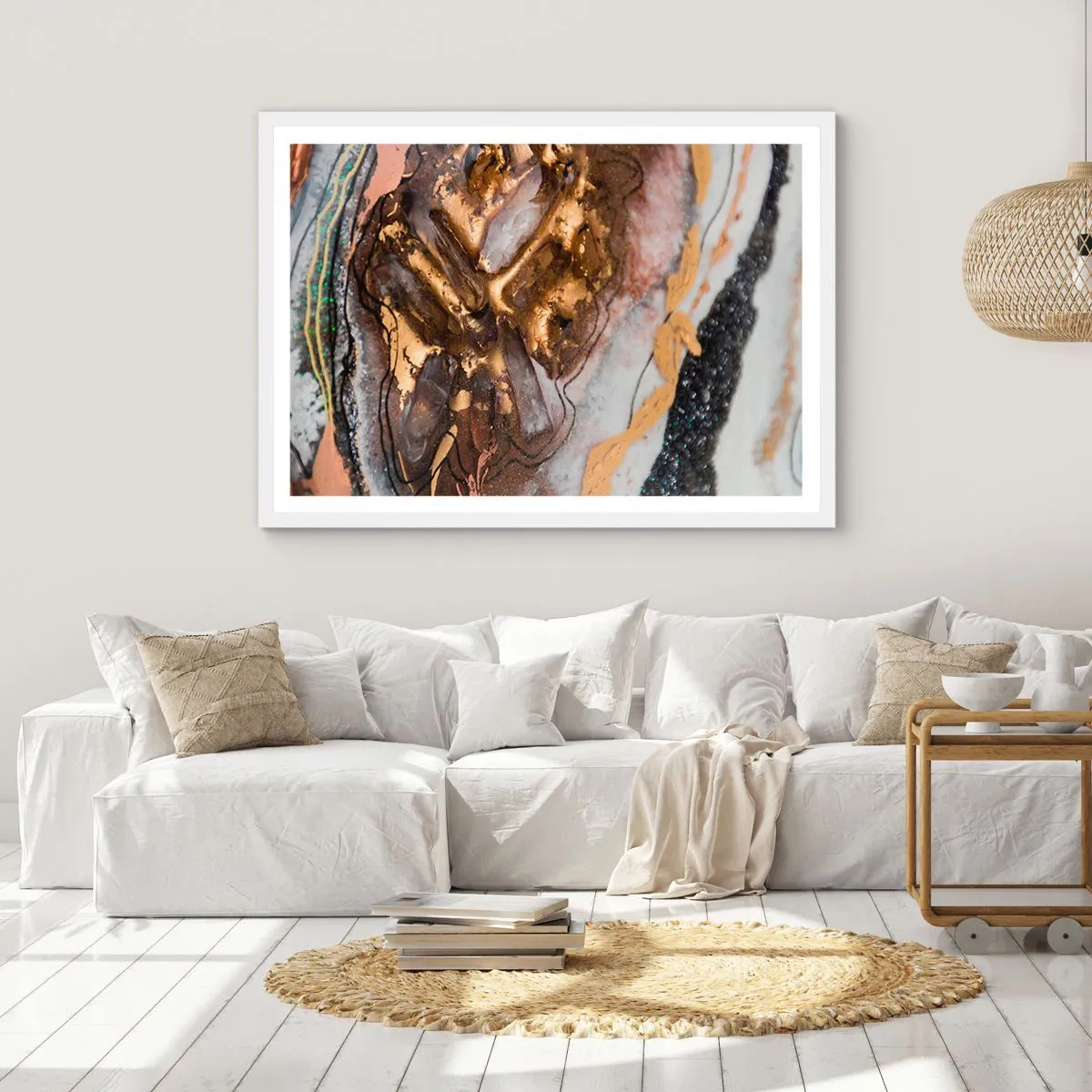 Poster in een witte lijst - Het element aarde - 40x30 cm