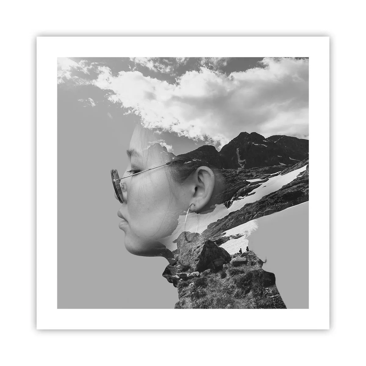 Poster - Top en bewolkt portret - 50x50 cm