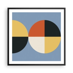 Poster in een zwarte lijst - Kijk en tel - 60x60 cm