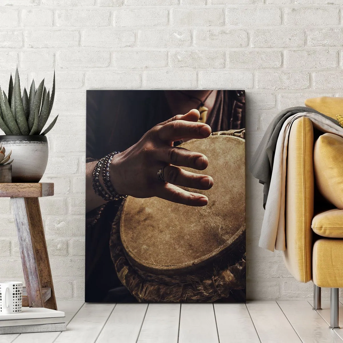 Schilderen op canvas - Op het ritme van het hart - 70x100 cm