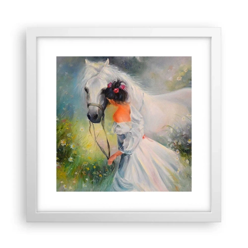 Poster in een witte lijst - Als uit een mooie droom - 30x30 cm