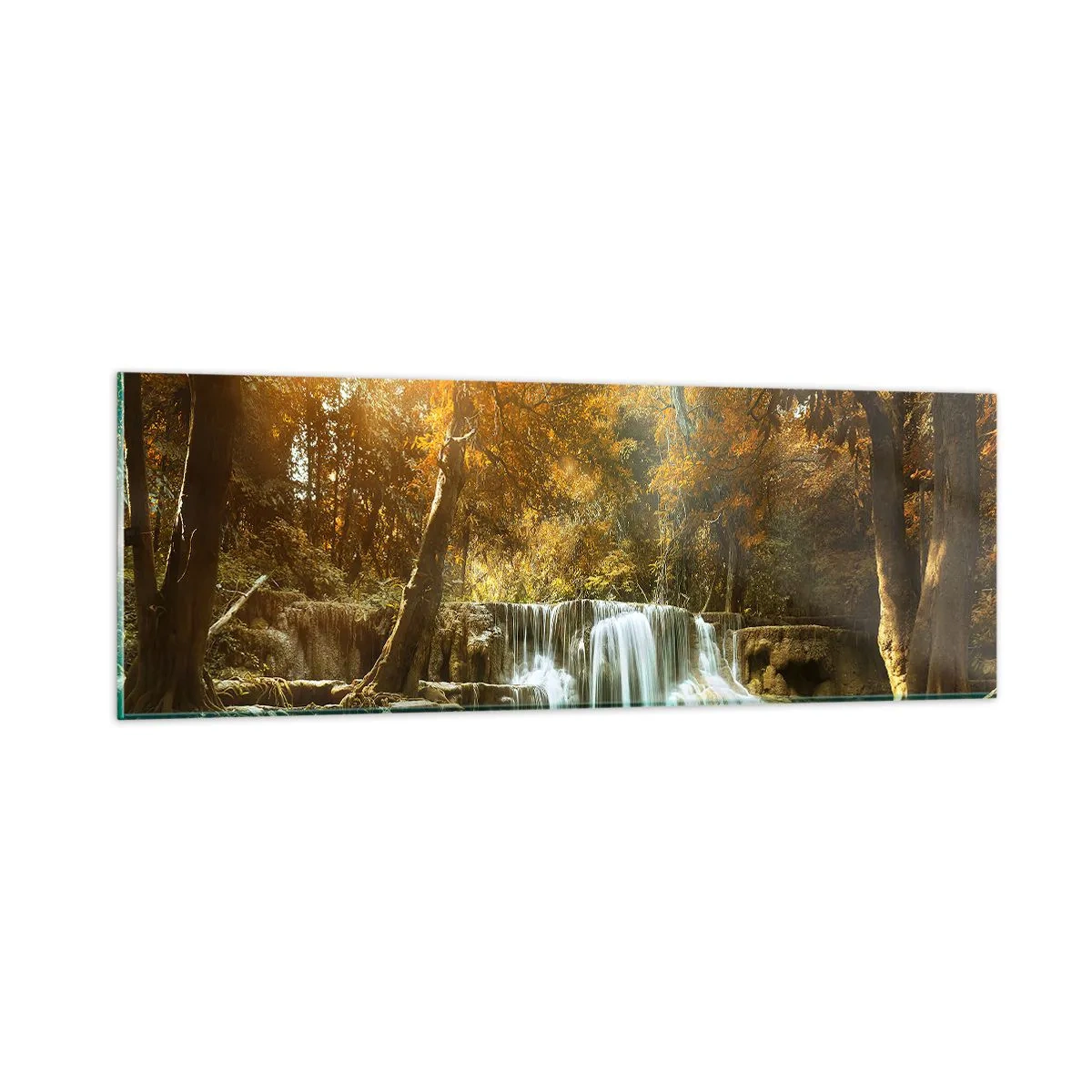 Schilderen op glas - Park cascade - 90x30 cm