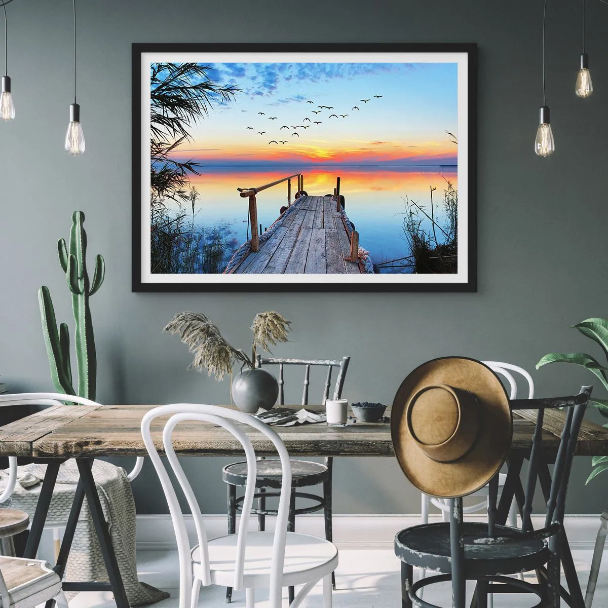 Poster in een zwarte lijst - Het is tijd om terug te gaan... - 50x40 cm