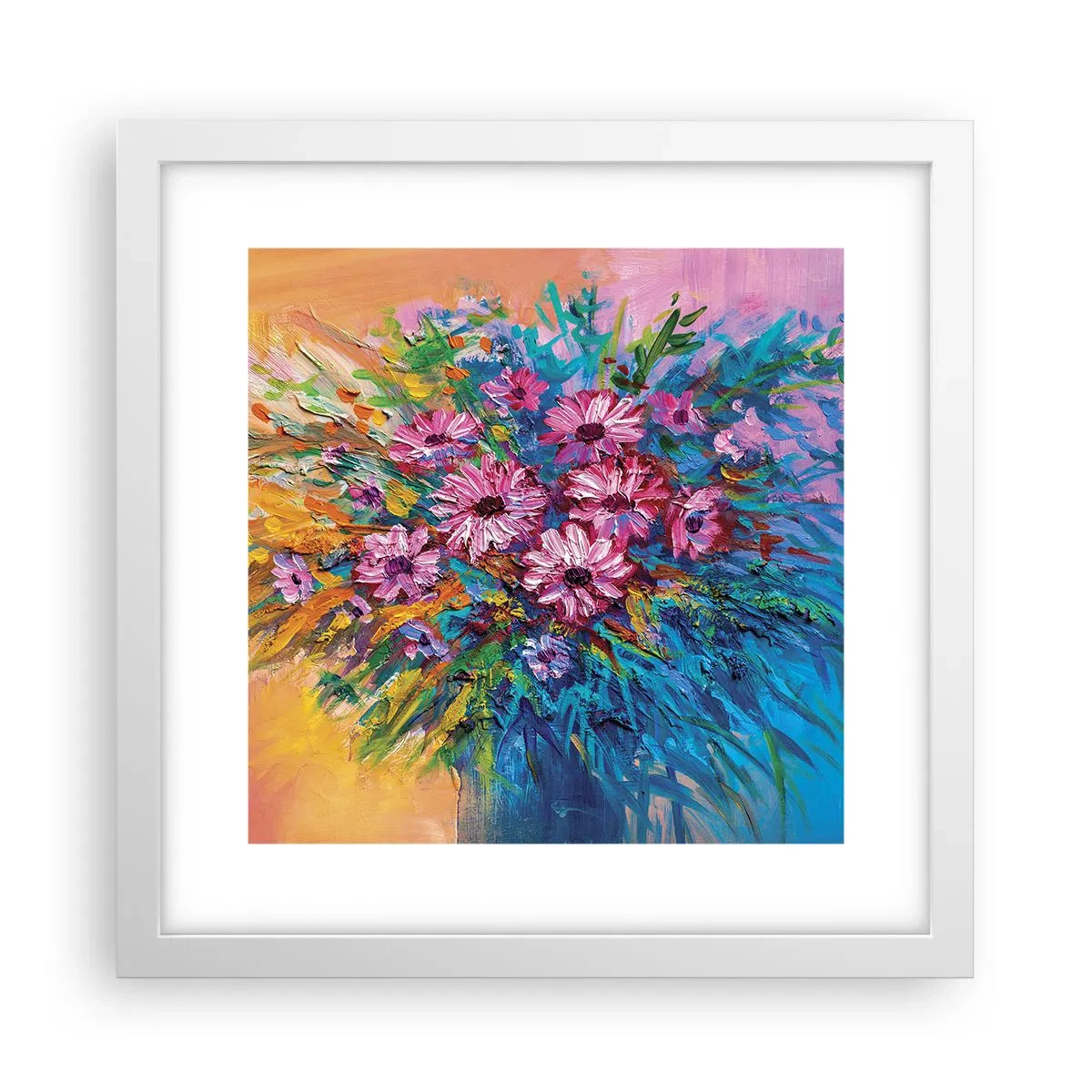 Poster in een witte lijst - Levensenergie - 30x30 cm