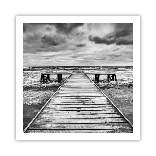 Poster - Ik wacht tot de wind wegjaagt... - 60x60 cm