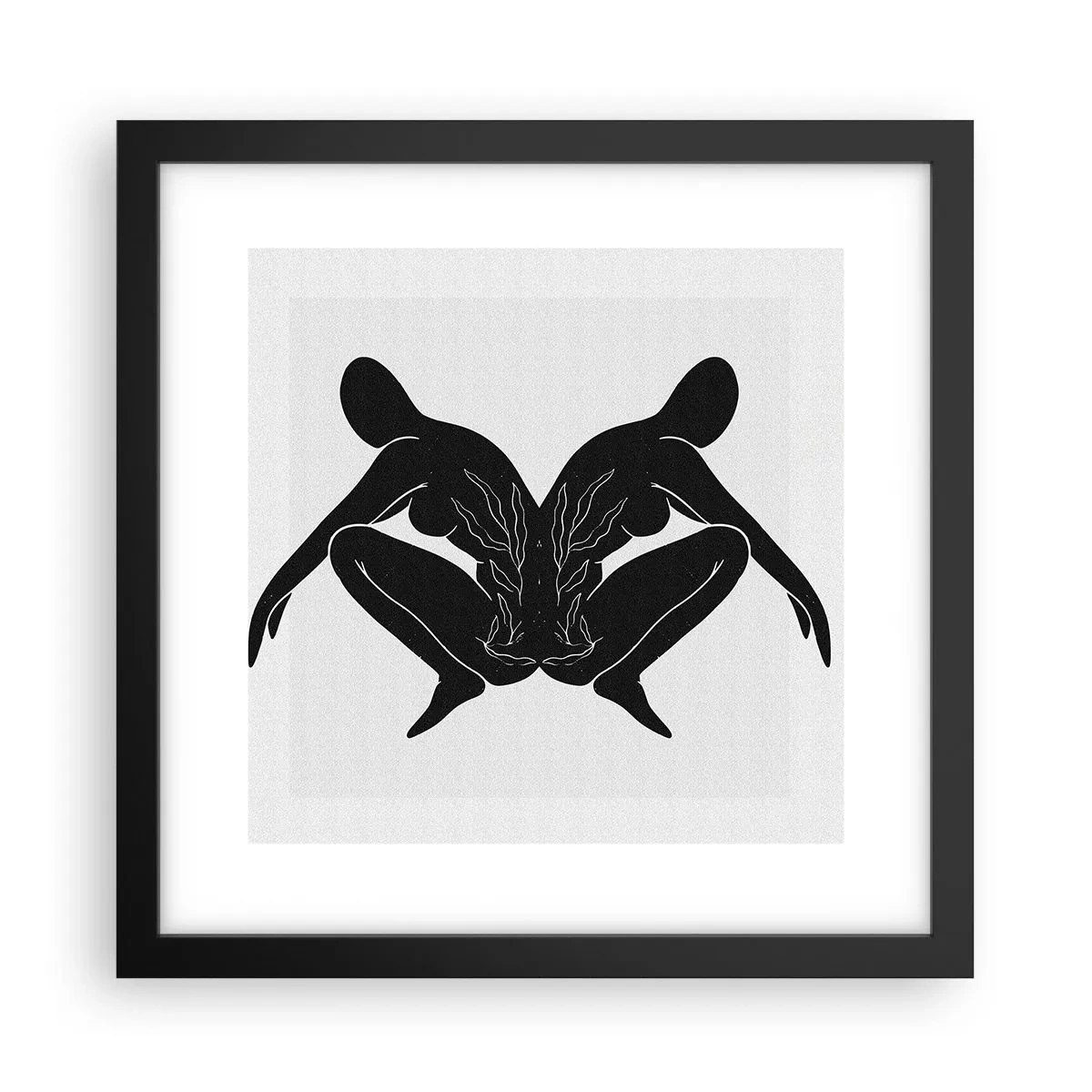 Poster in een zwarte lijst - Een gemeenschappelijke ziel - 30x30 cm