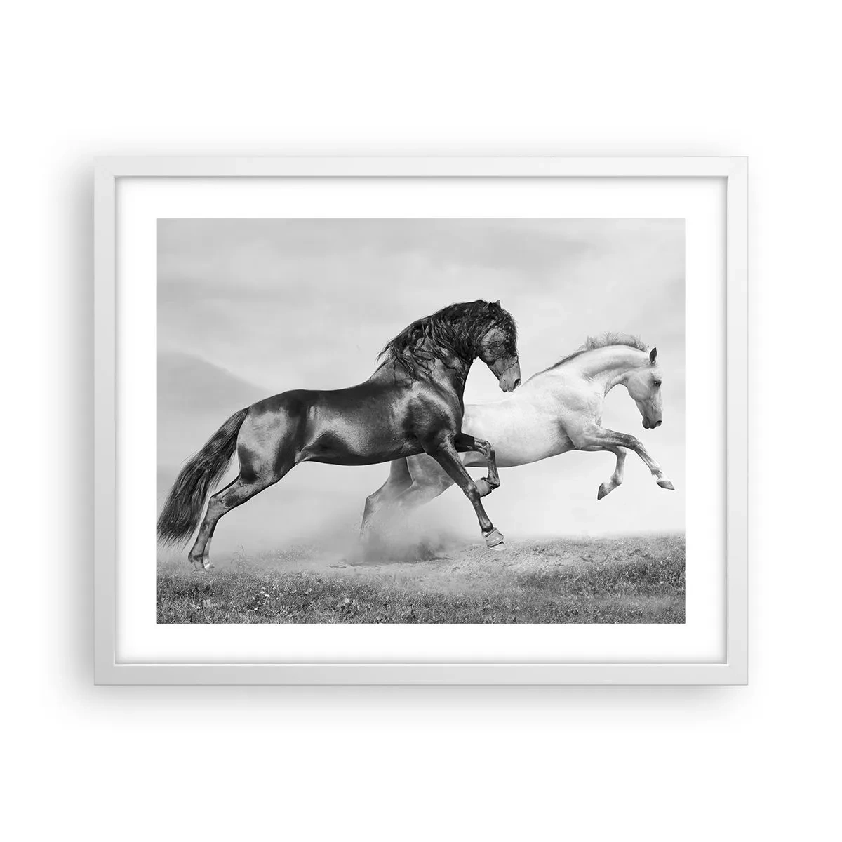 Poster in een witte lijst - Engelen en duivels - 50x40 cm