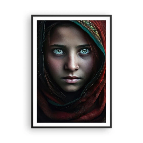 Poster in een zwarte lijst - Oosterse prinses - 70x100 cm