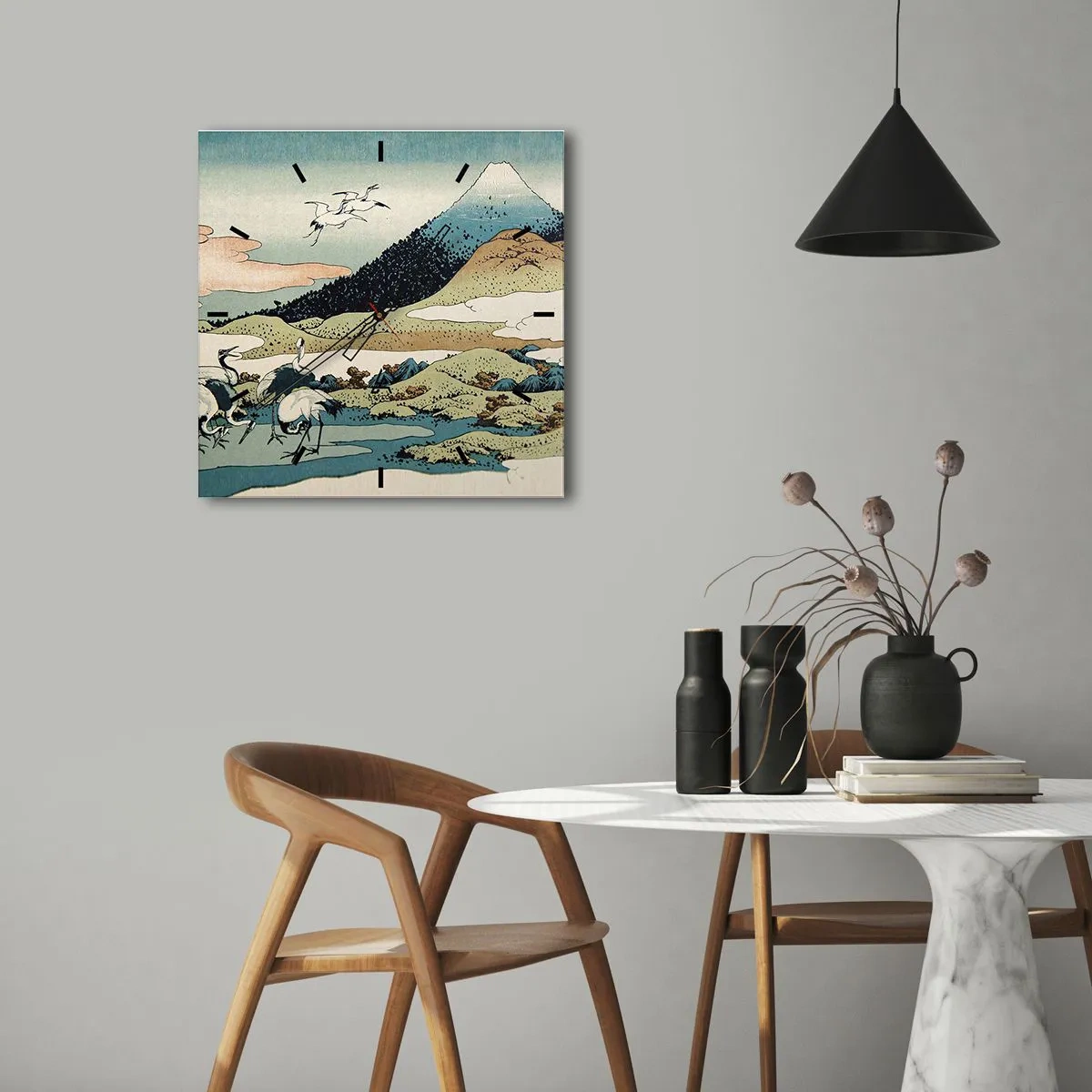 Wandklok - Klok - In de Japanse geest - 30x30 cm