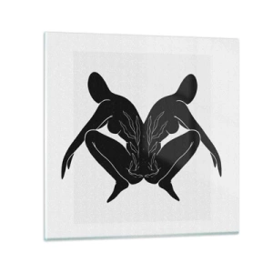 Schilderen op glas - Een gemeenschappelijke ziel - 50x50 cm