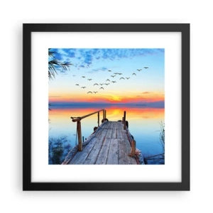 Poster in een zwarte lijst - Het is tijd om terug te gaan... - 30x30 cm