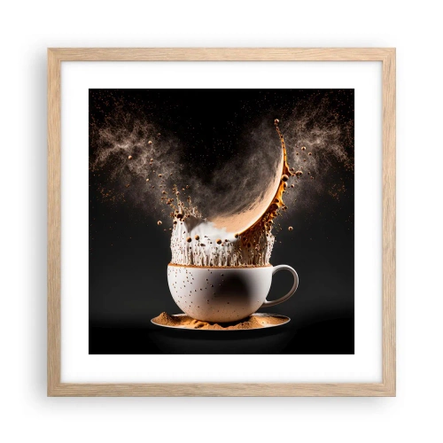 Een poster in een licht eiken lijst - Een explosie van smaak - 40x40 cm