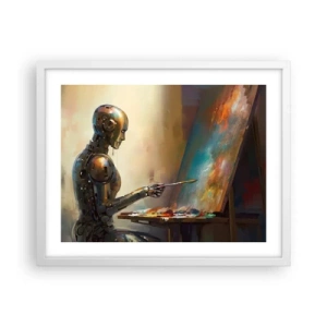 Poster in een witte lijst - De kunst van de toekomst - 50x40 cm