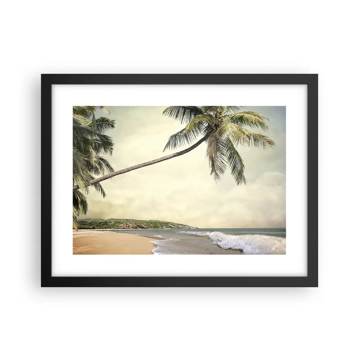 Poster in een zwarte lijst - Tropische droom - 40x30 cm